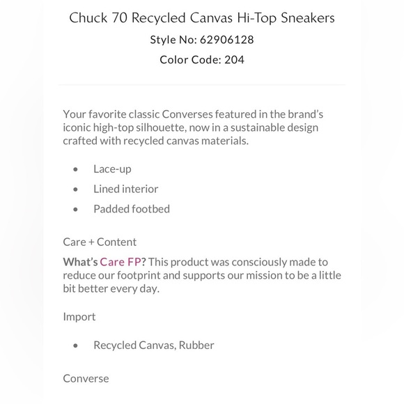 NIB Chuck 70 Recycled Canvas Hi-Top Sneakers Origin Story/Grey - Picture 4 of 11